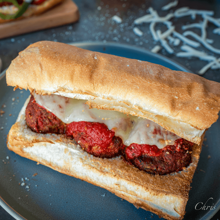 Delicious Meatball Hoagie